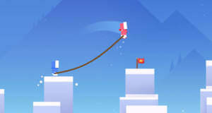 Neues Highscore-Game „Icy Ropes“: zwei Bergsteiger beim Gipfelsturm