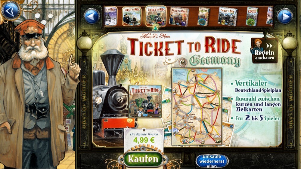 Ticket to Ride Deutschland iOS